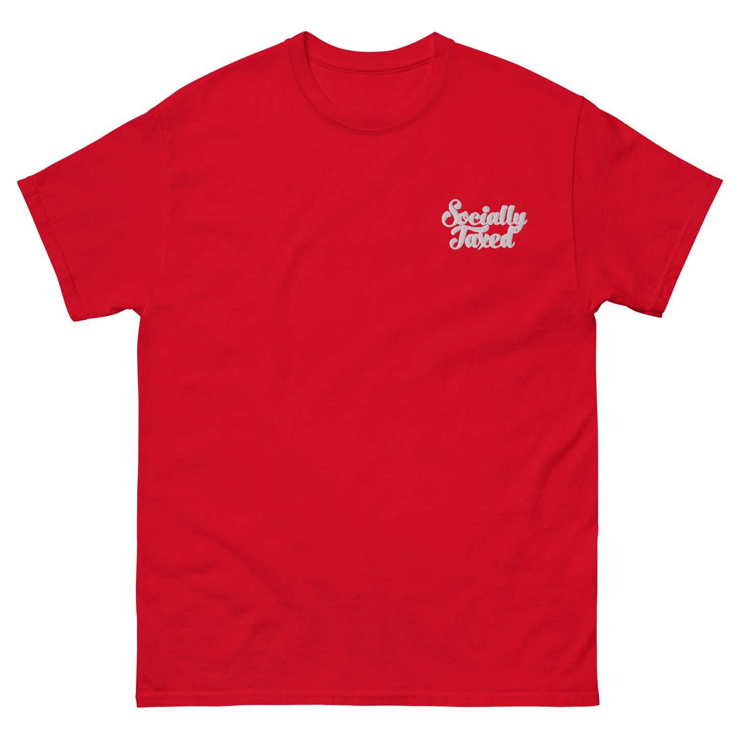 Embroidered "Socially Taxed" Men's classic tee