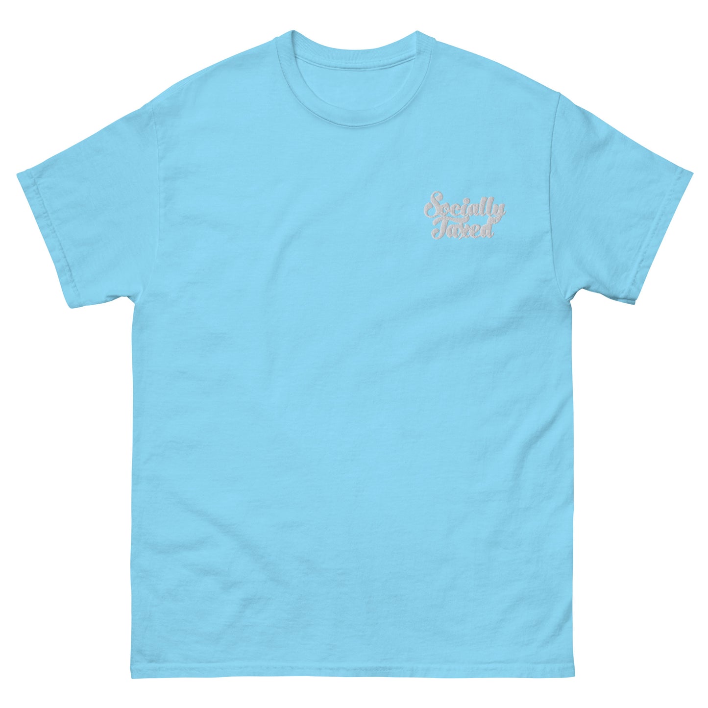 Embroidered "Socially Taxed" Men's classic tee