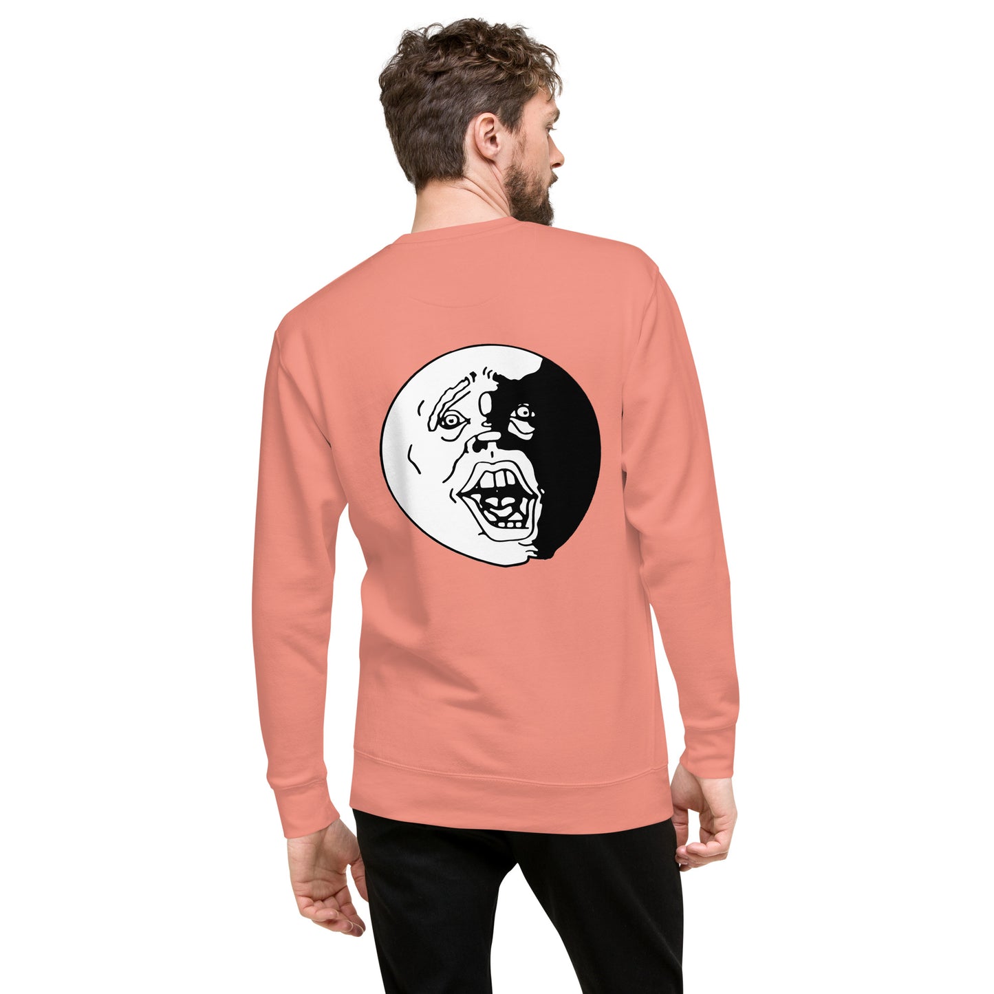 Black and White "Socially Taxed" Gentle Beast Face Unisex Premium Sweatshirt