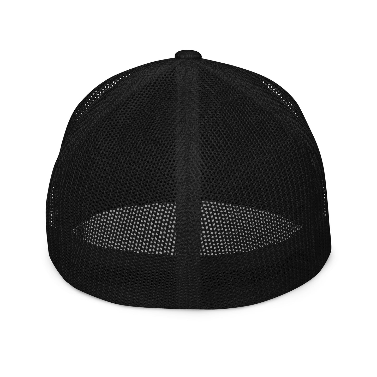 White on Black "Socially Taxed" Closed-back trucker cap