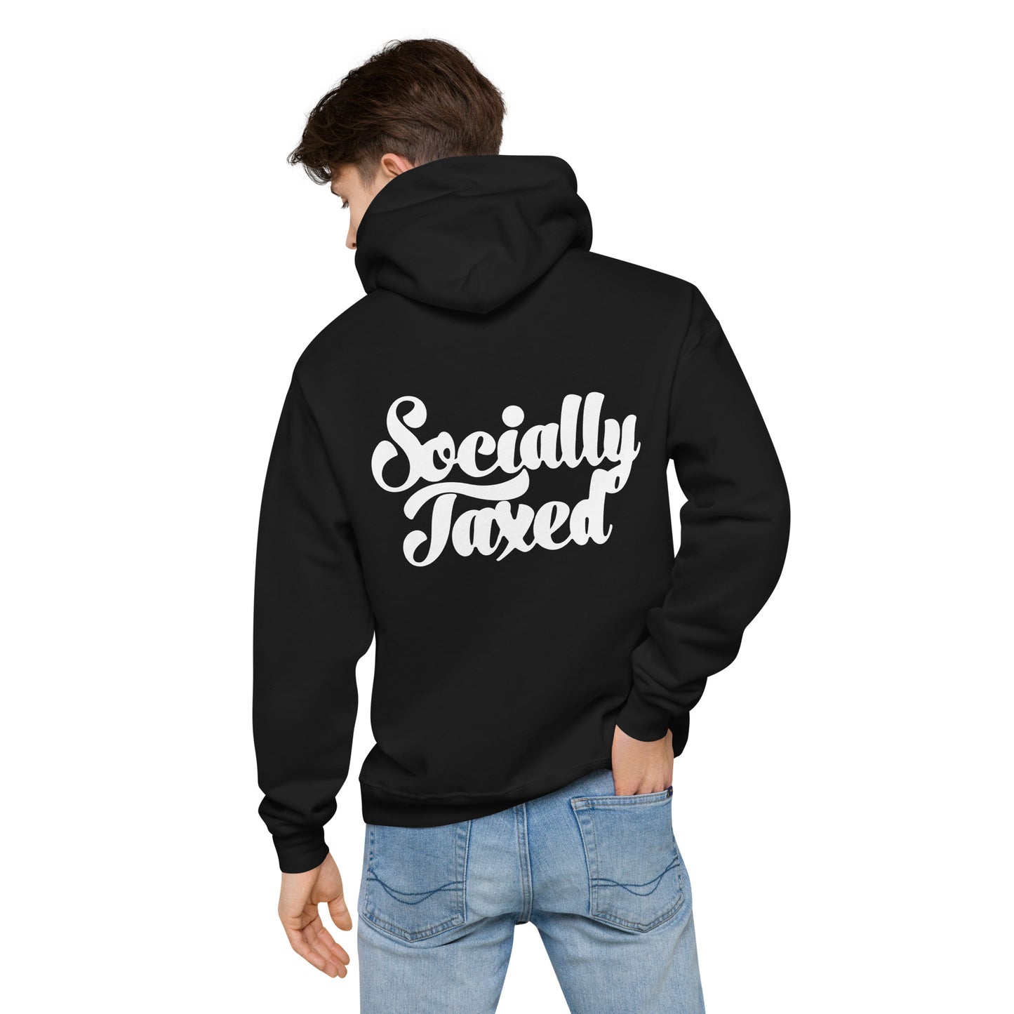 "Socially Taxed" Unisex fleece hoodie