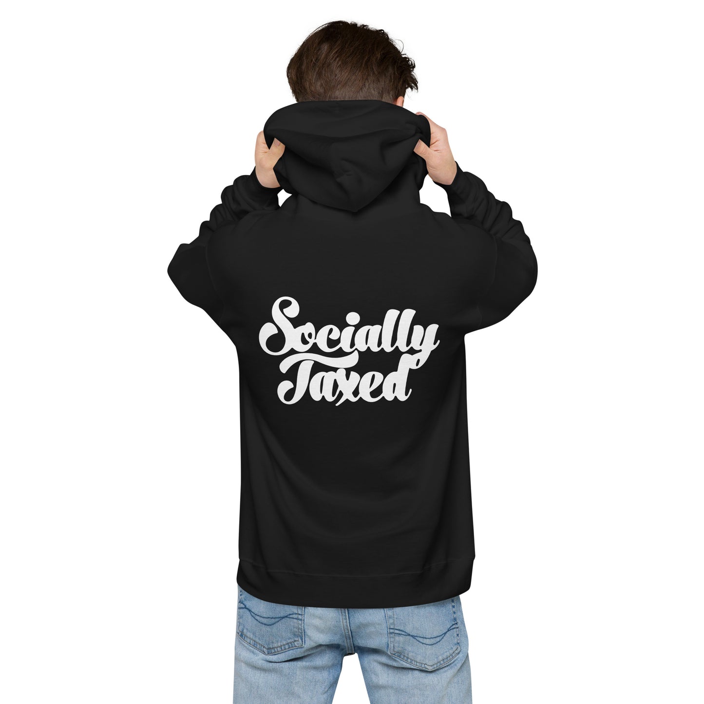 "Socially Taxed" Unisex fleece hoodie