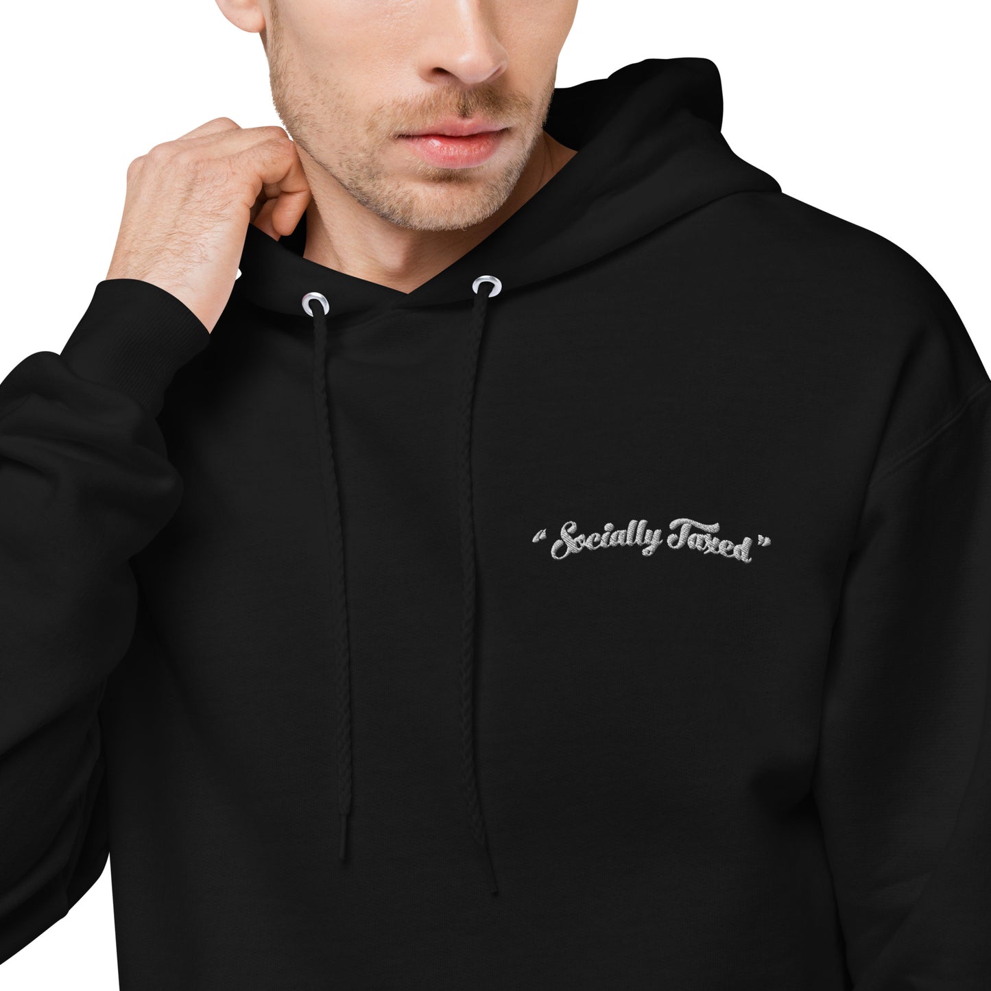 "Socially Taxed" Unisex fleece hoodie