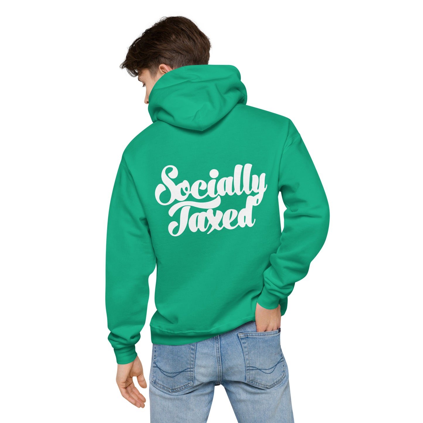 "Socially Taxed" Unisex fleece hoodie