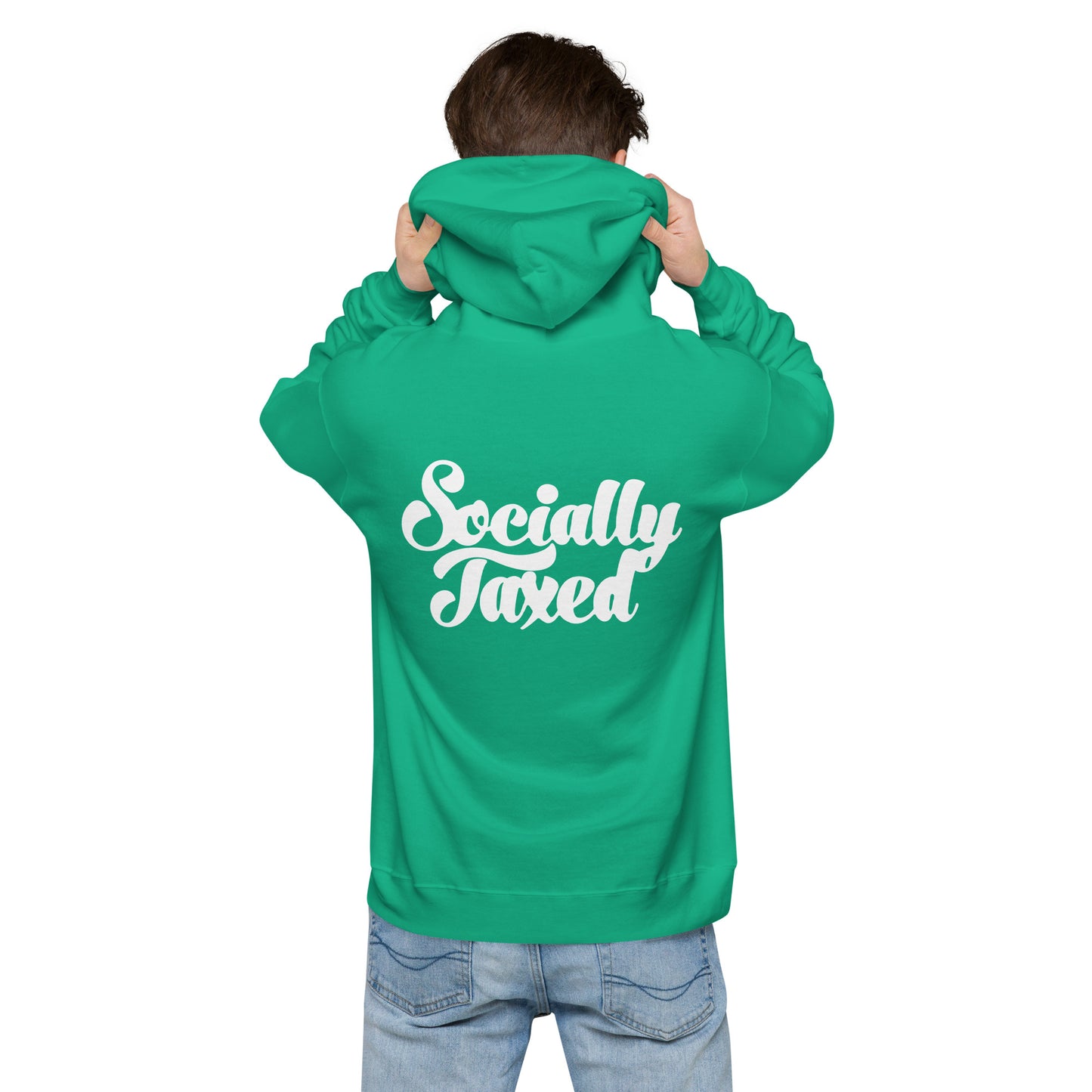 "Socially Taxed" Unisex fleece hoodie