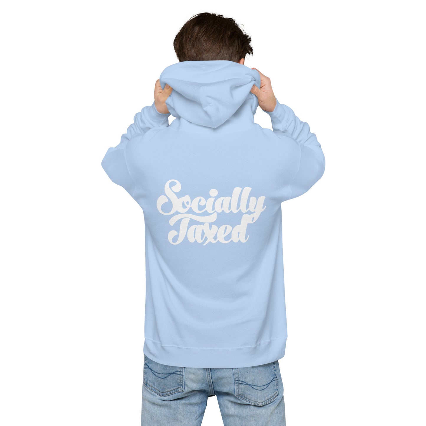 "Socially Taxed" Unisex fleece hoodie