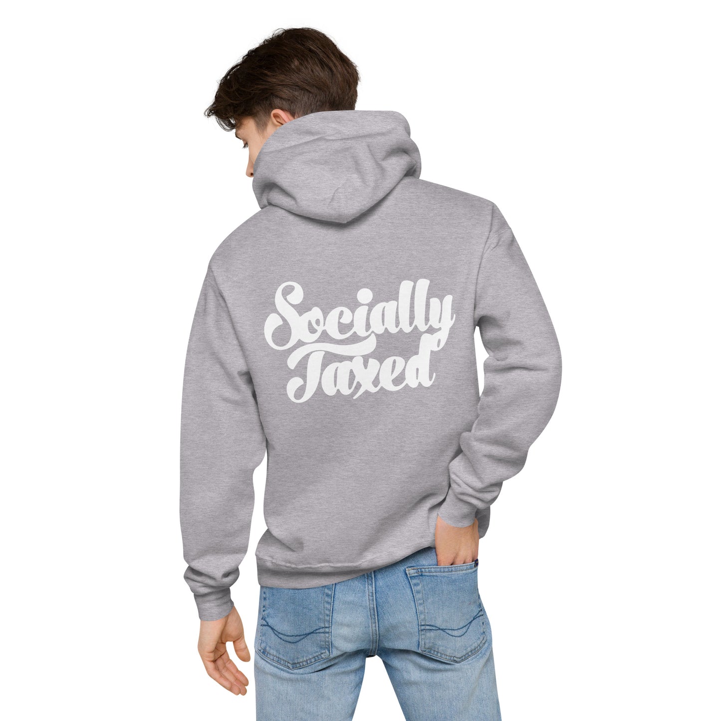 "Socially Taxed" Unisex fleece hoodie