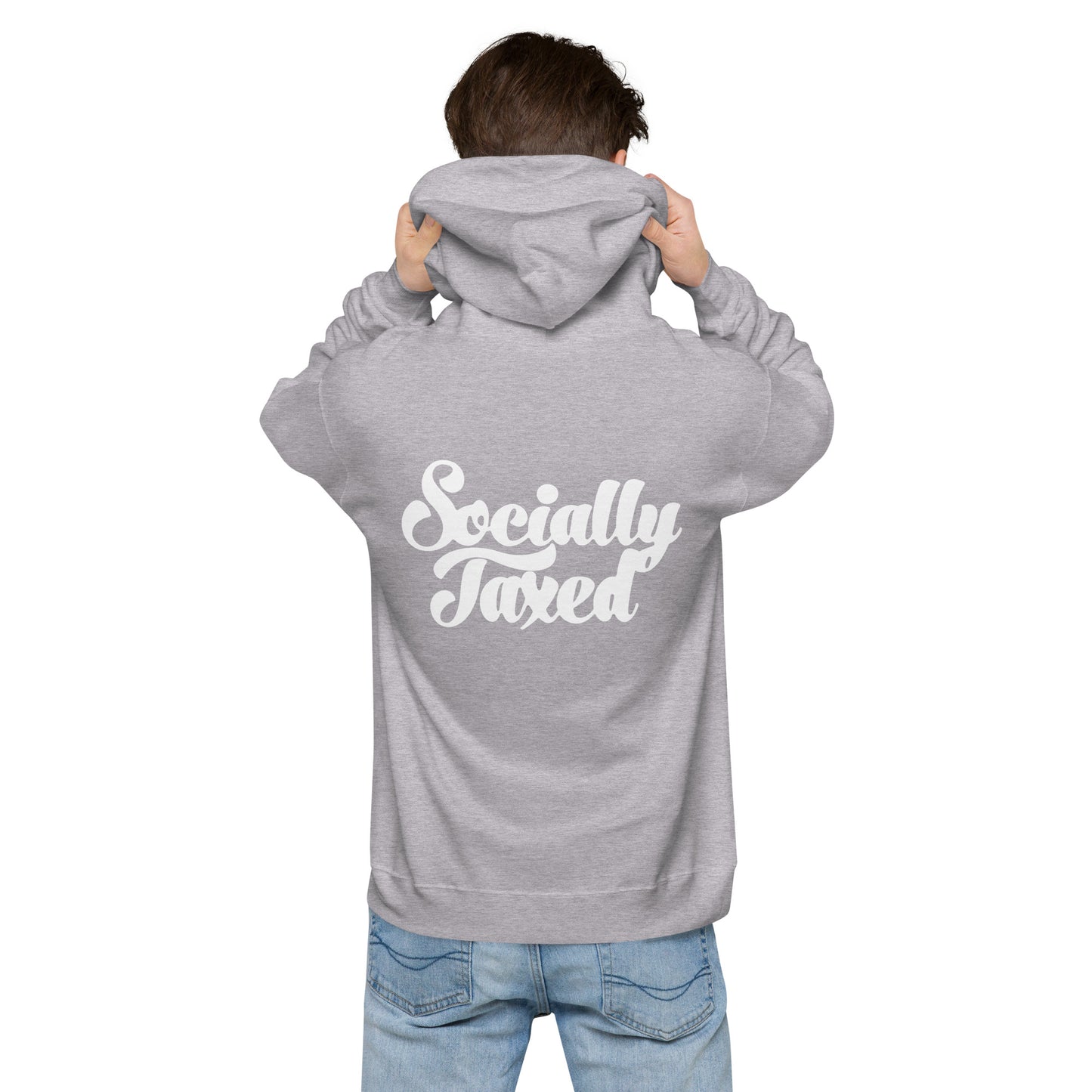 "Socially Taxed" Unisex fleece hoodie