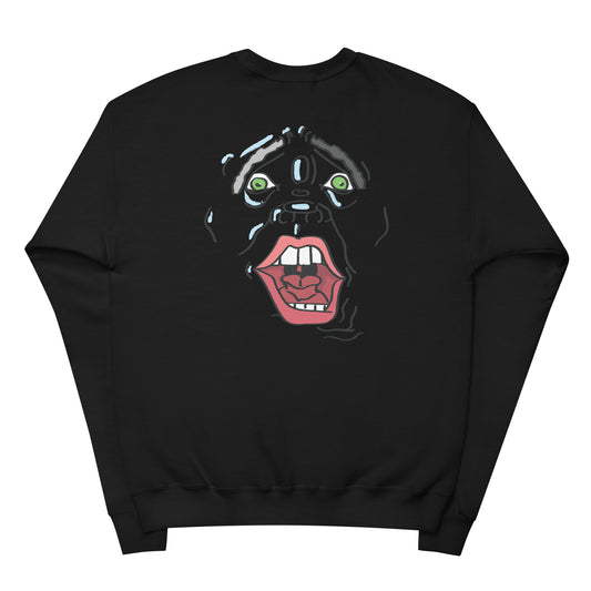 "Socially Taxed" Gentle Beast Face Inner Outline Unisex fleece sweatshirt