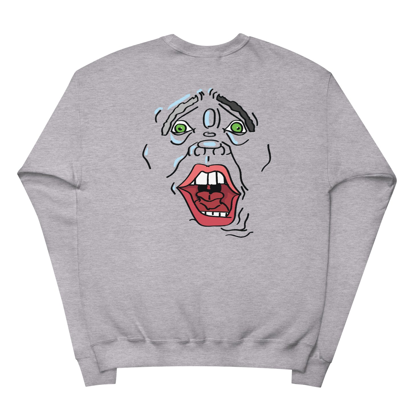 "Socially Taxed" Gentle Beast Face Inner Outline Unisex fleece sweatshirt