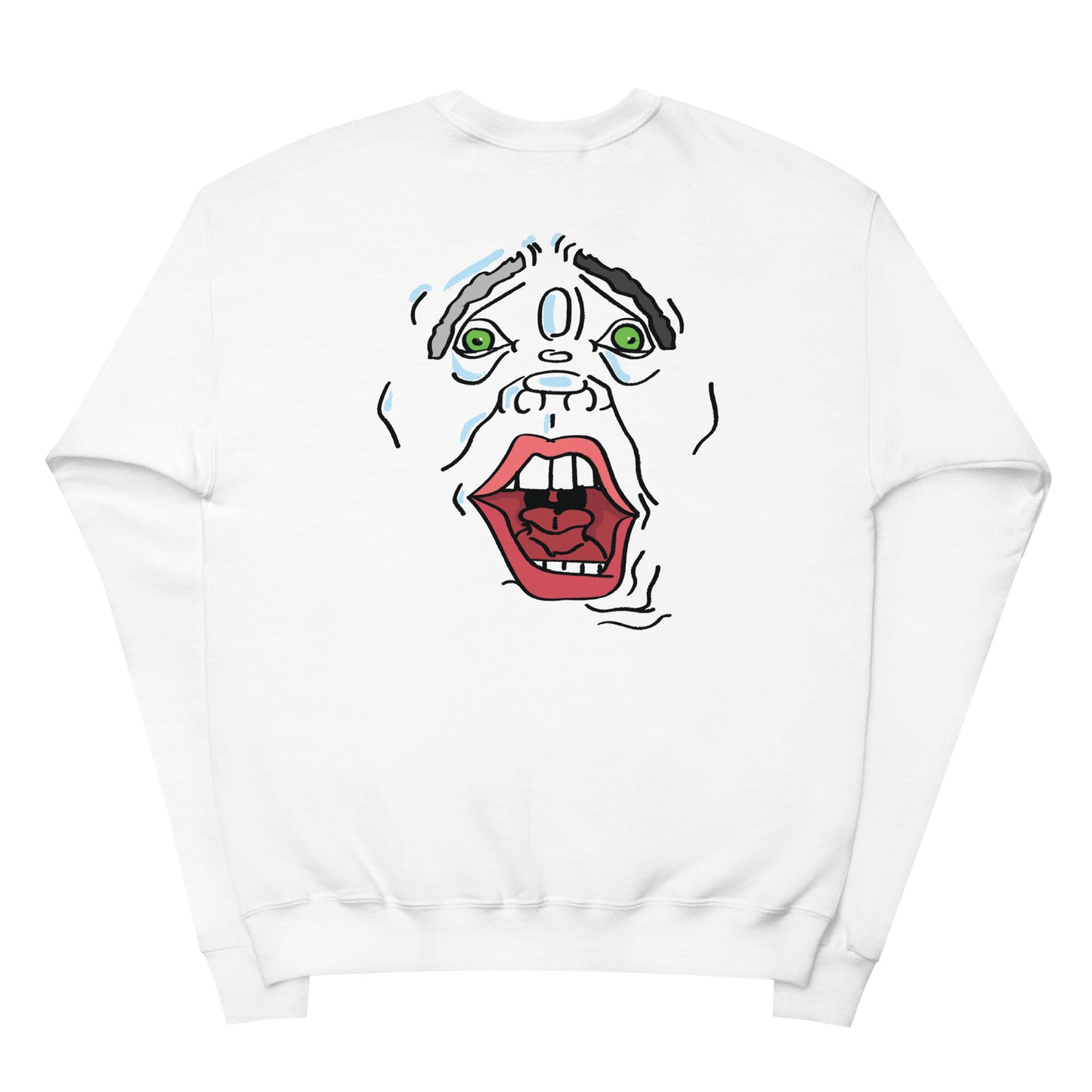 "Socially Taxed" Gentle Beast Face Inner Outline Unisex fleece sweatshirt